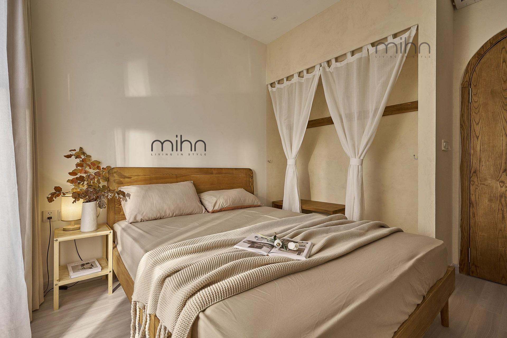 rèm vải linen phòng ngủ